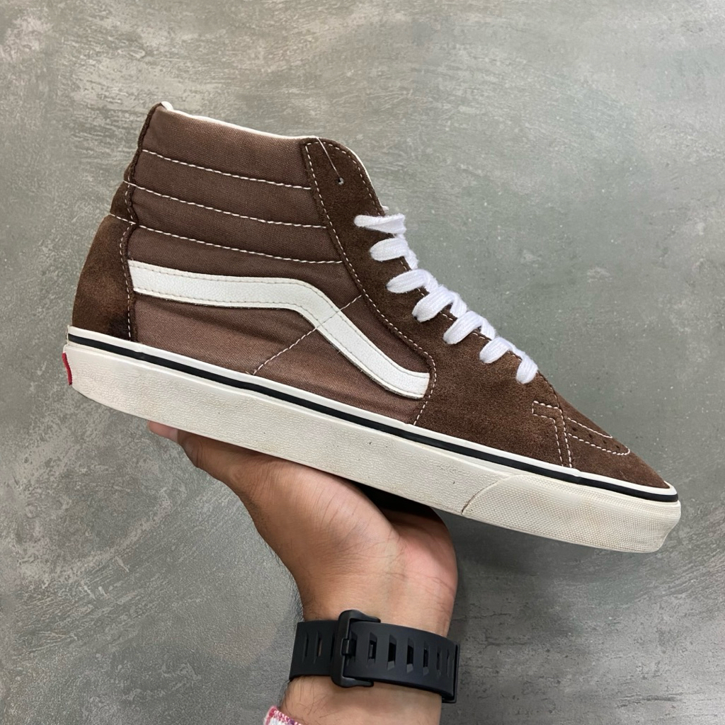 [Size 42.5] Vans Sk8-Hi ‘Rain Drum’ VN0A5JMJ8EE Second Original Kondisi Nominus. Harga barunya 1.8 J
