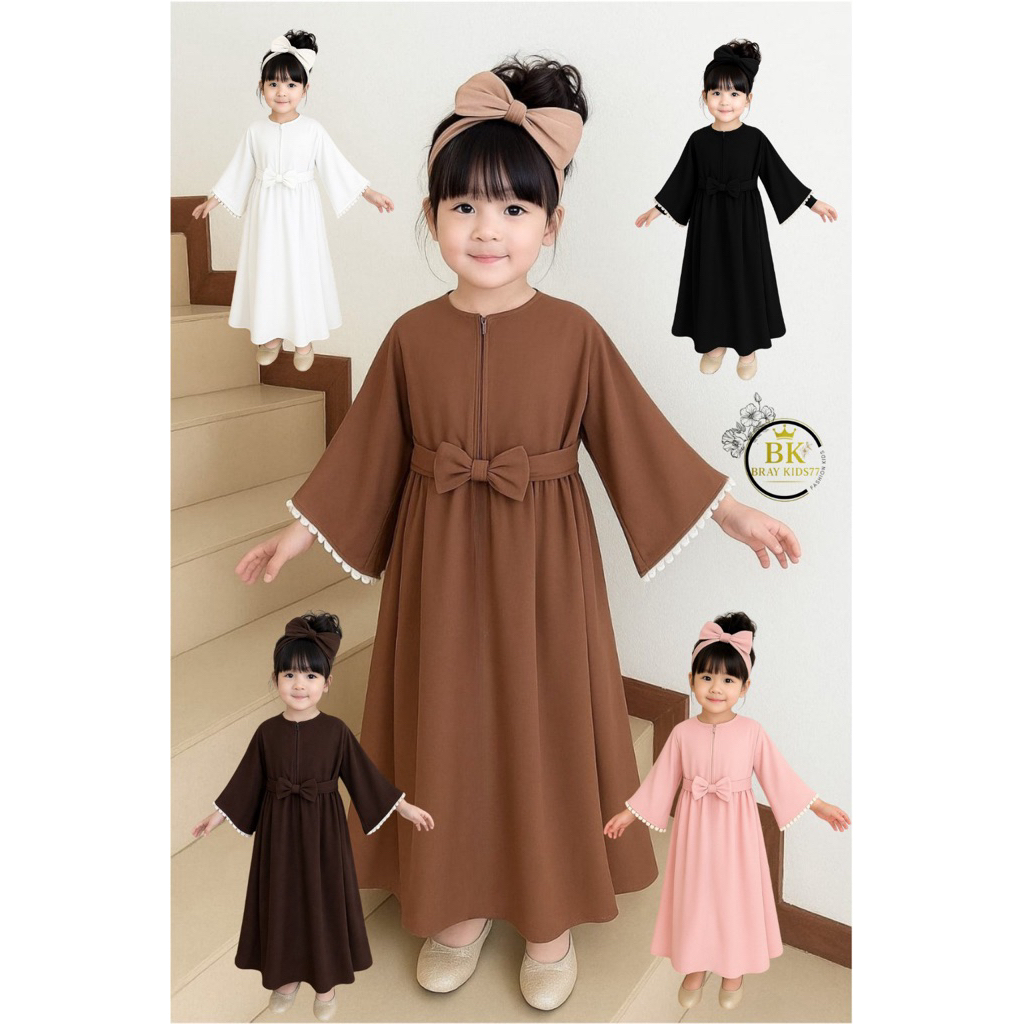 Gamis Abaya Khalisa Anak Perempuan Usia 2-8 Tahun
