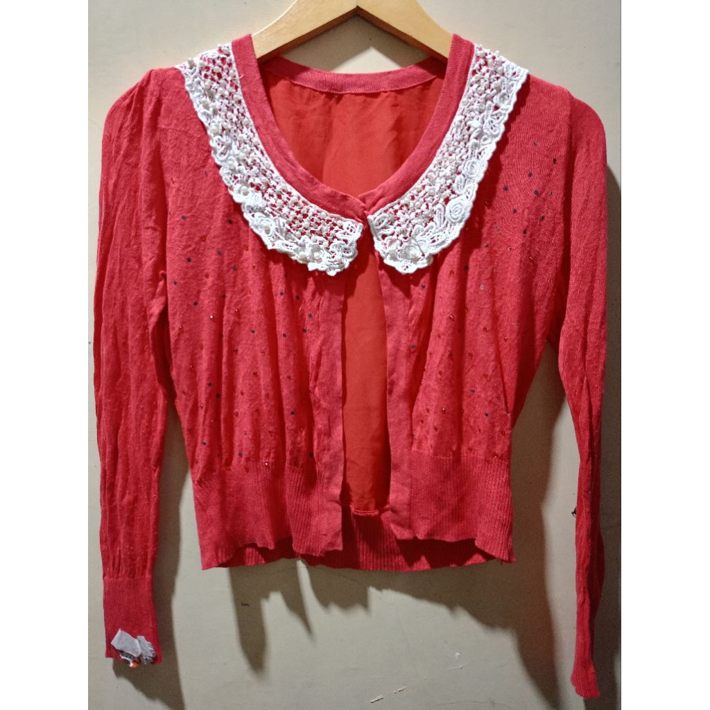 cardigan pink/cardigan murah/cardigan Preloved