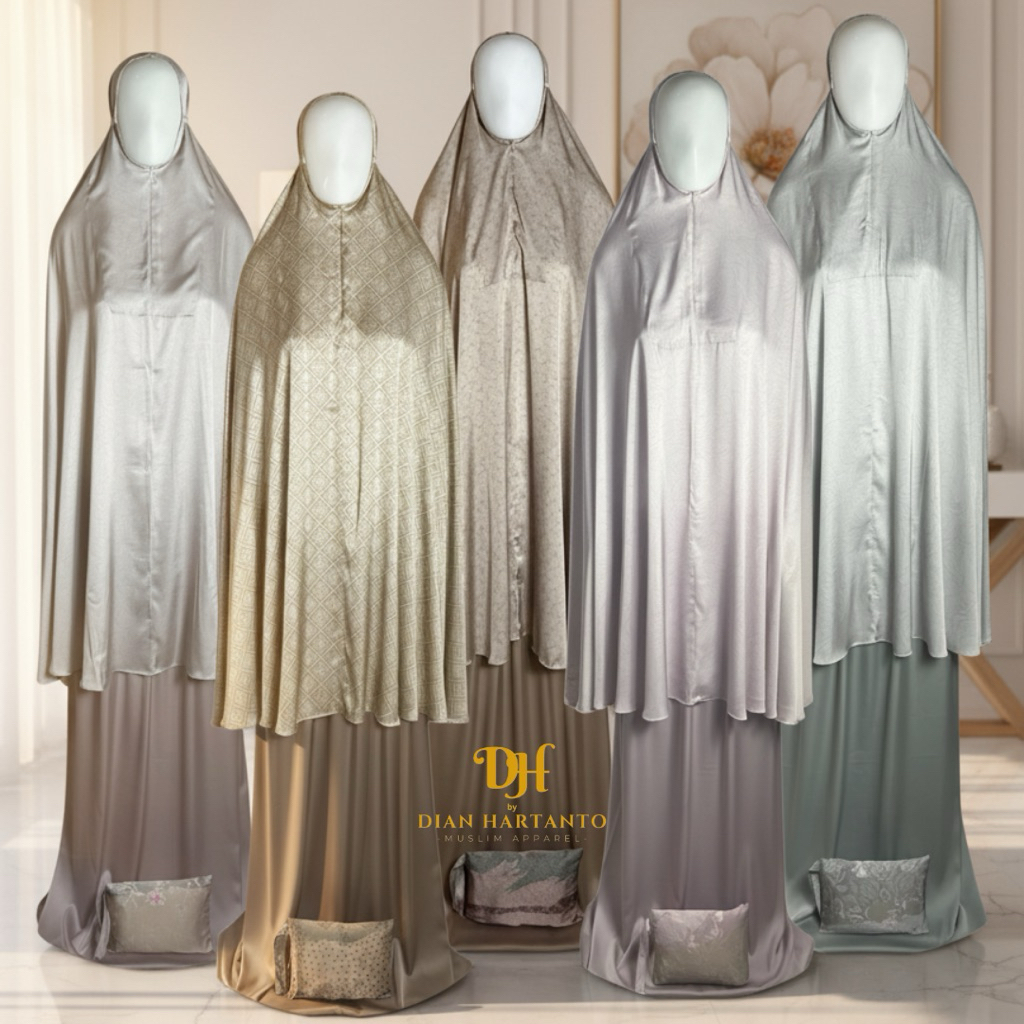 Mukena Printing Sutra Armani Silk Motif Printing 2in1 | Mukena Travel | Mukena Armani Silk | Mukena 