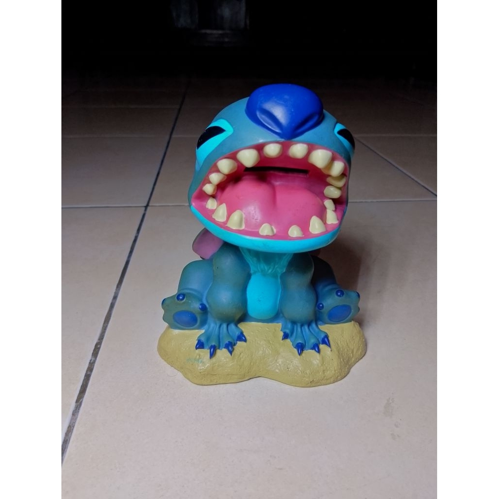 Vintage Disney Stitch 7" Plastic Coin Bank Blue Lilo and Stitch second