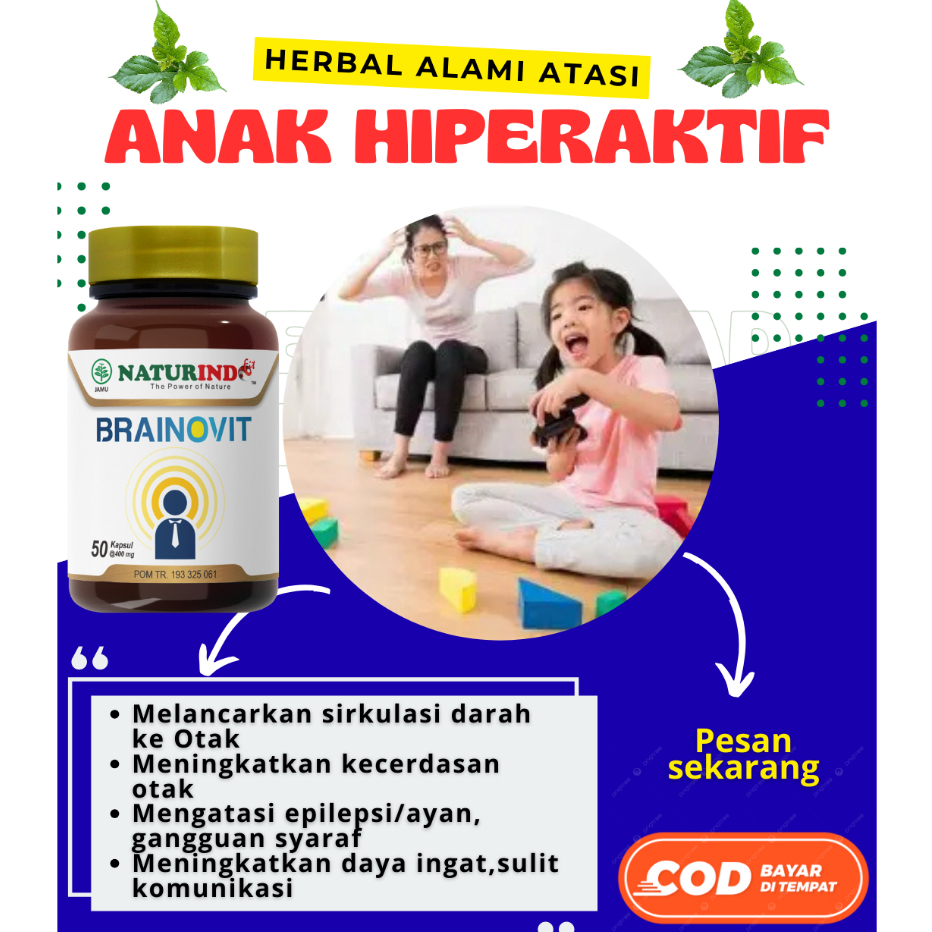 Brainovit Naturindo Suplemen Atasi Autis Hiperaktif Anak Kecerdasan Otak