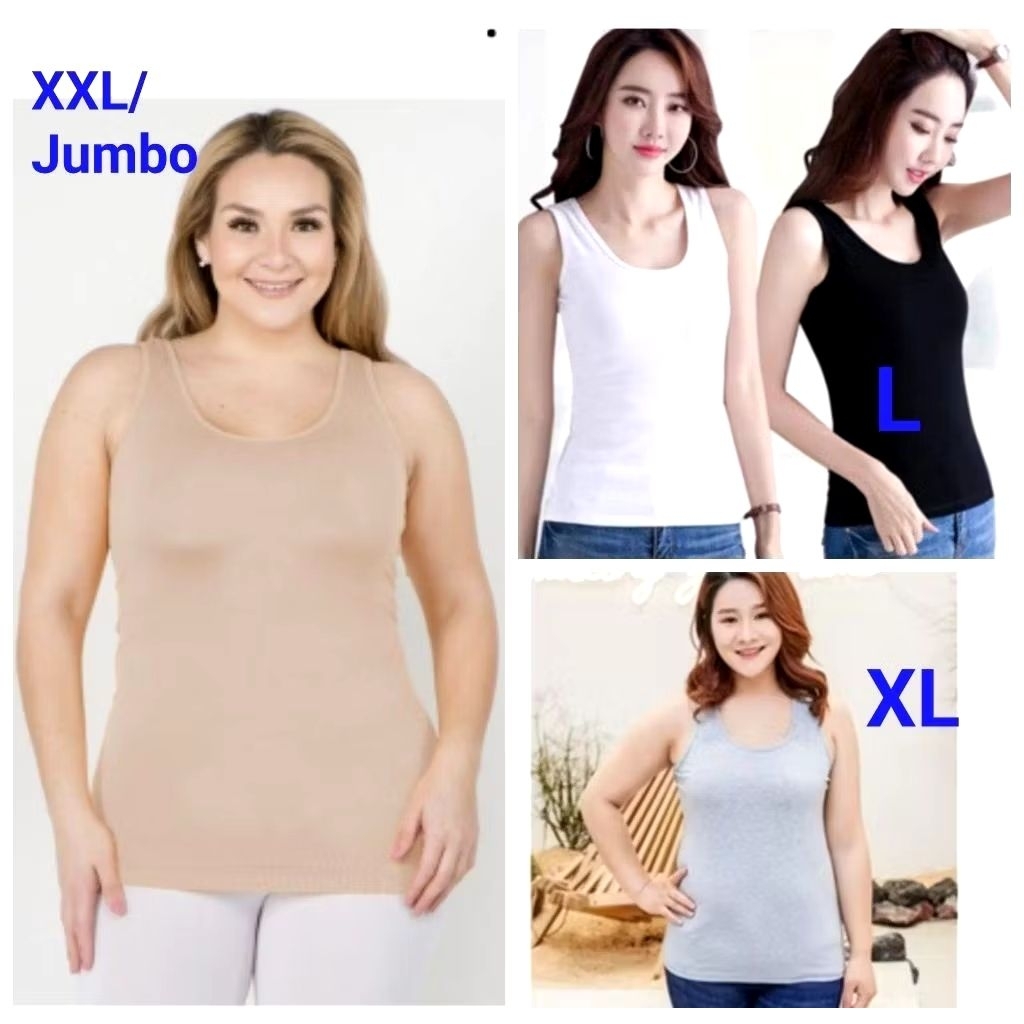 6pcs Tanktop Wanita L.XL.XXL.3XL bahan katun terlaris/tangtop olahraga wanita dewasa terlaris/single