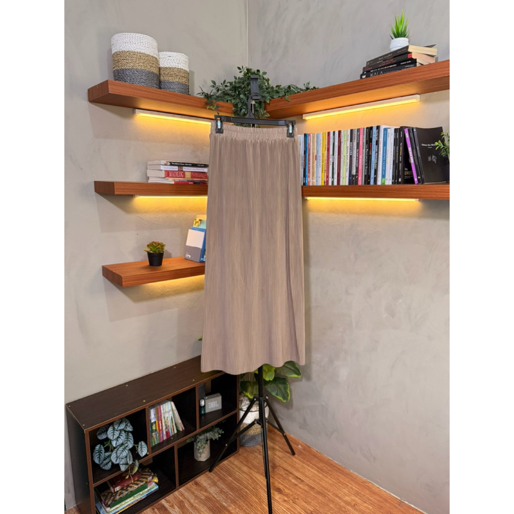 [PRELOVED] Rok Plisket warna Mocca