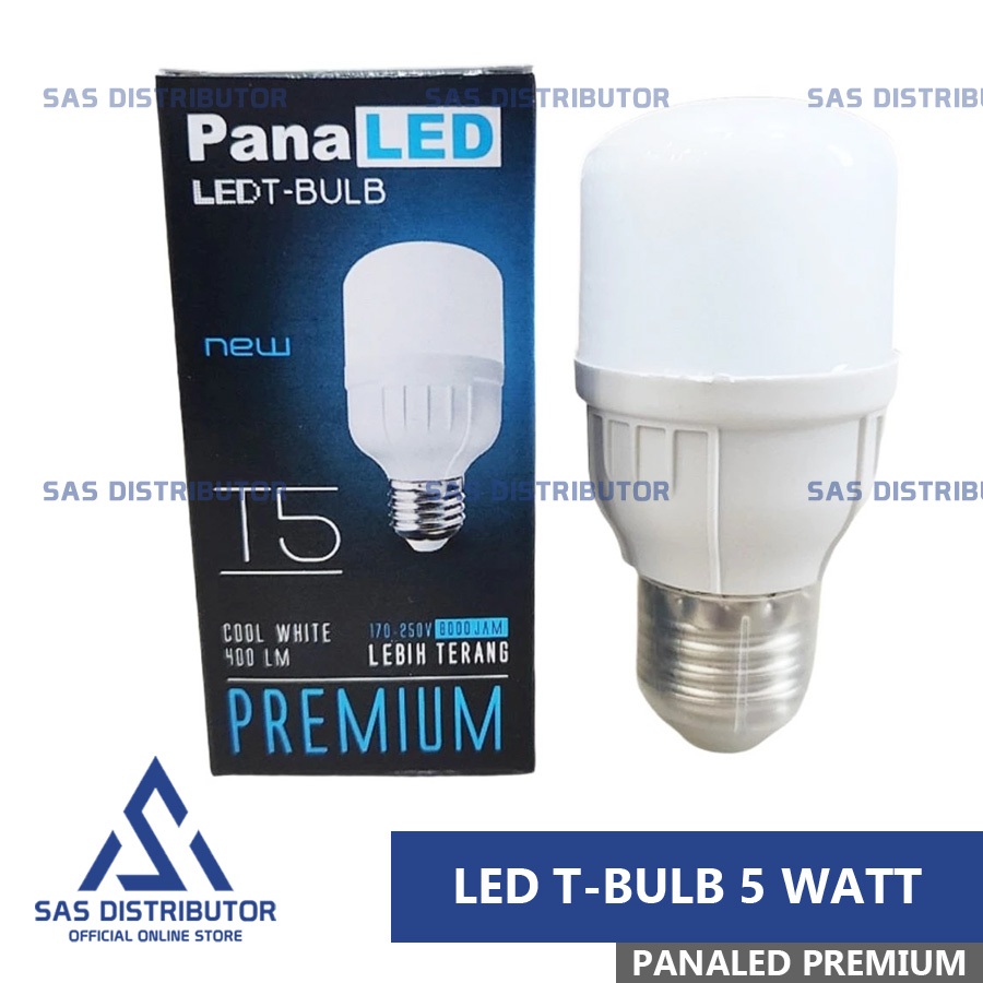 Lampu LED T Bulb 5 Watt Panaled Premium / Bohlam Lampu LED 5W Capsule / LED Panaled 5 Watt Putih