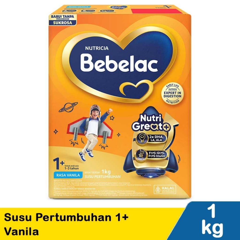 bebelac 3 / 1+ susu pertumbuhan vanila 1kg
