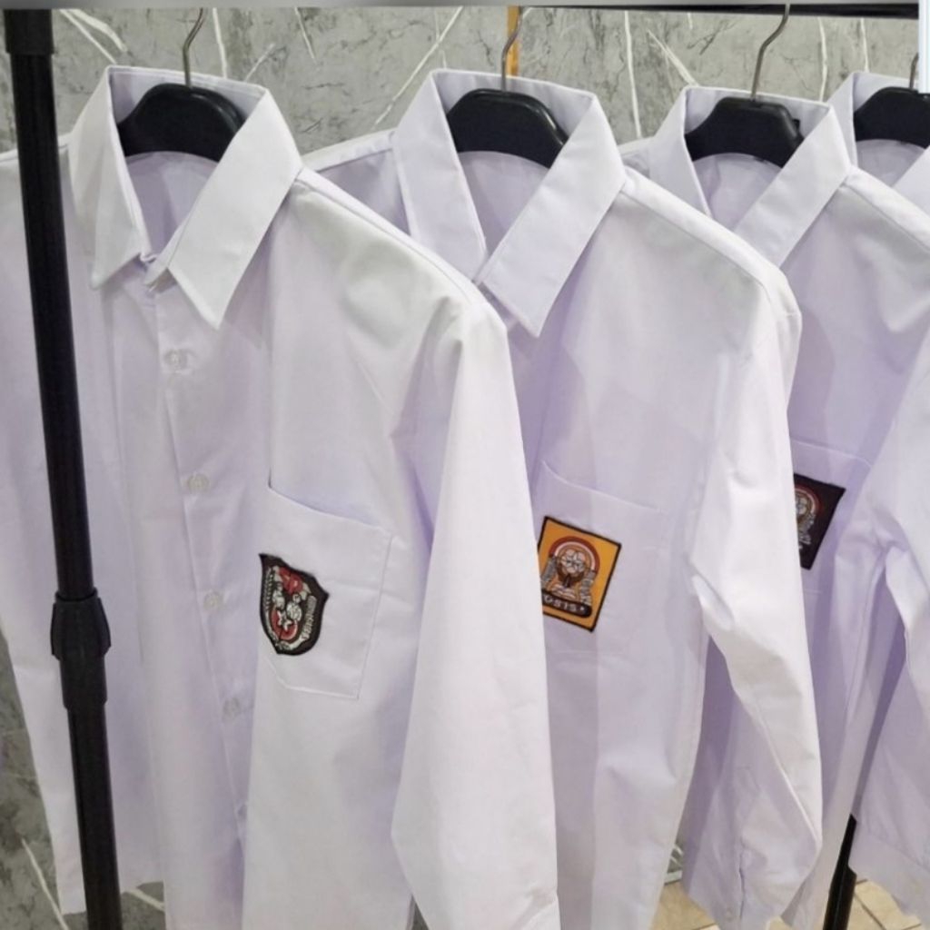 [Terlaris] Seragam Sekolah SD - Atasan Baju Kemeja SD Lengan Panjang Bahan High Twiss Licin Mengkila