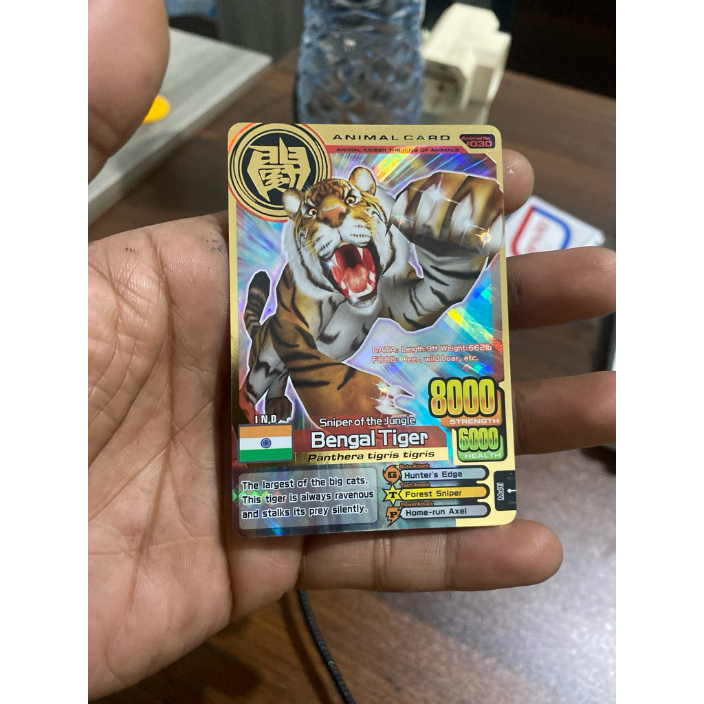 Kartu Animal Kaiser,Bengal Tiger, Animal Card, Ver 2, Ori Namco