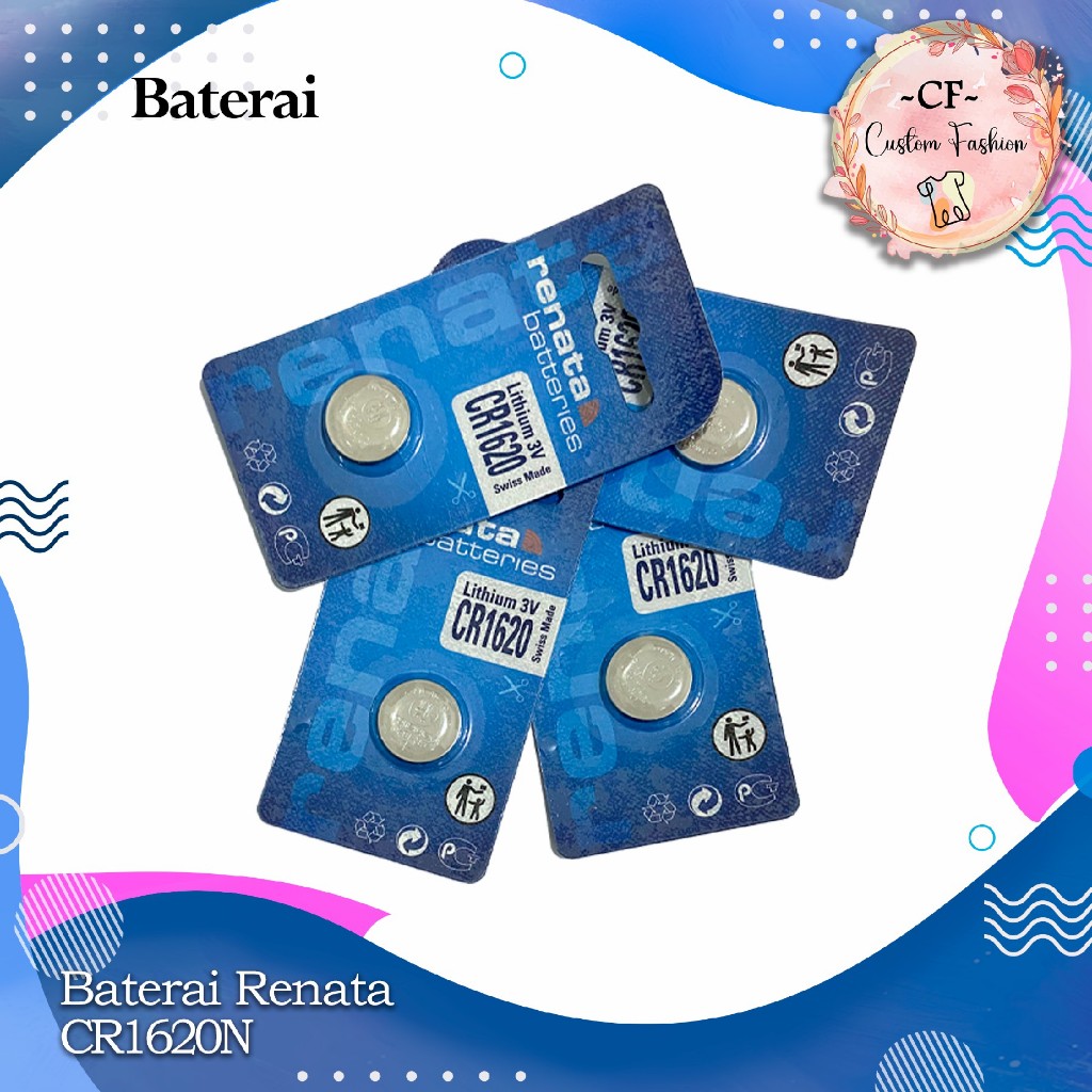 ORIGINAL CR1620 Baterai Renata 3V CR 1620 Battery Batre Kancing Baterai RENATA CR1620 CR 1620