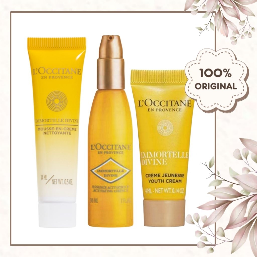 Limited Edition LOCCITANE NEW Immortelle Divine Exclusive Gift Set Promo Paket Travel Size Trial Kit
