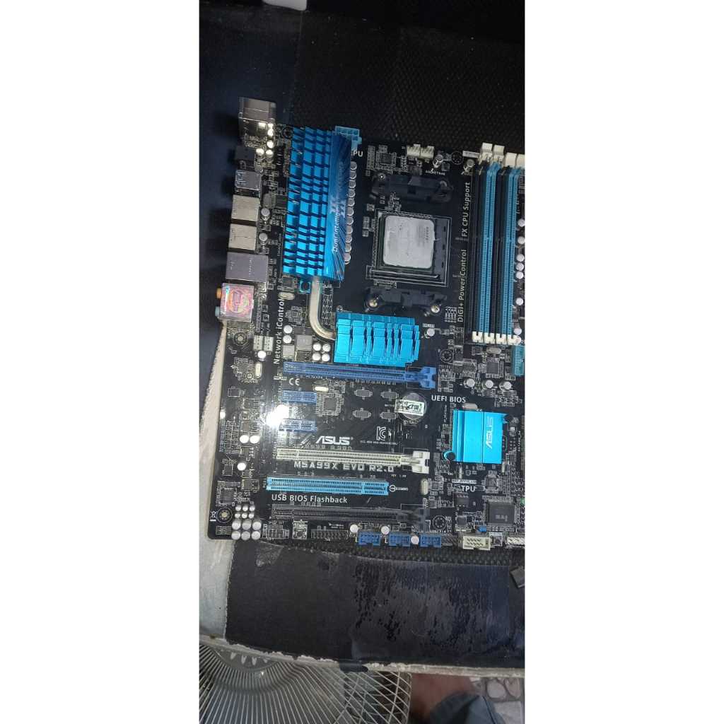 mobo amd AM3 ASUS 990EVO R2.0 PROSESOR FX9370 DDR3 , ADA JUGA am4 support RYZEN 5000 prosesor AMD AT