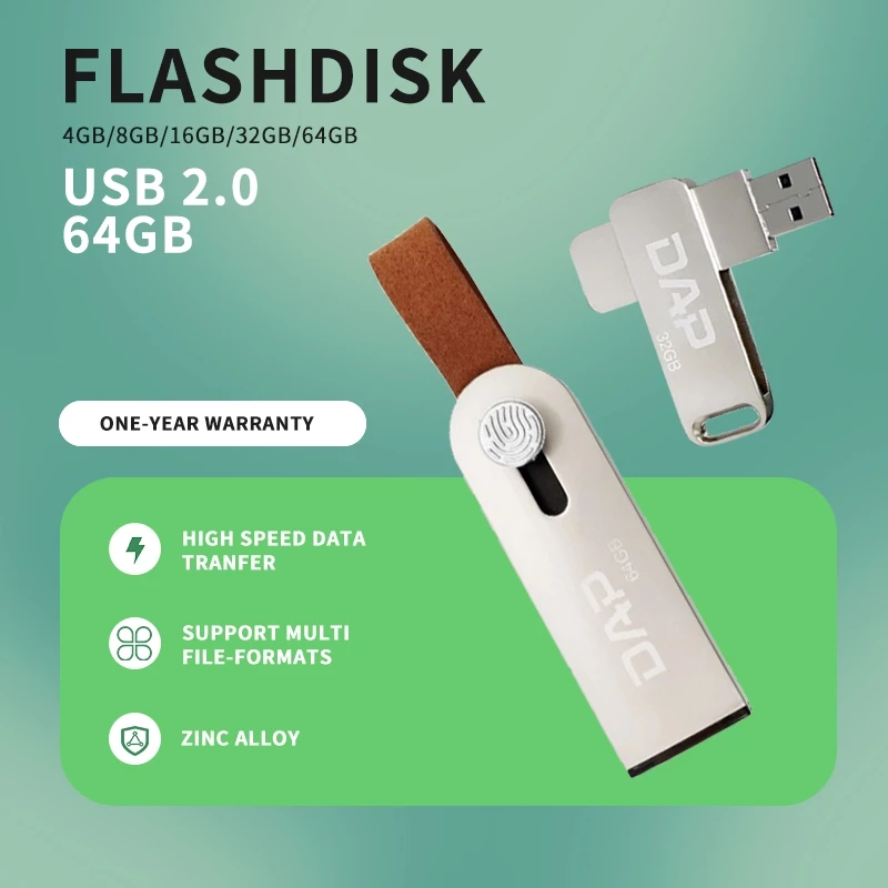 DAP Flashdisk 4GB/8GB/16GB/32GB/64GB Transmission USB2.0 High Speed Data Tranfer