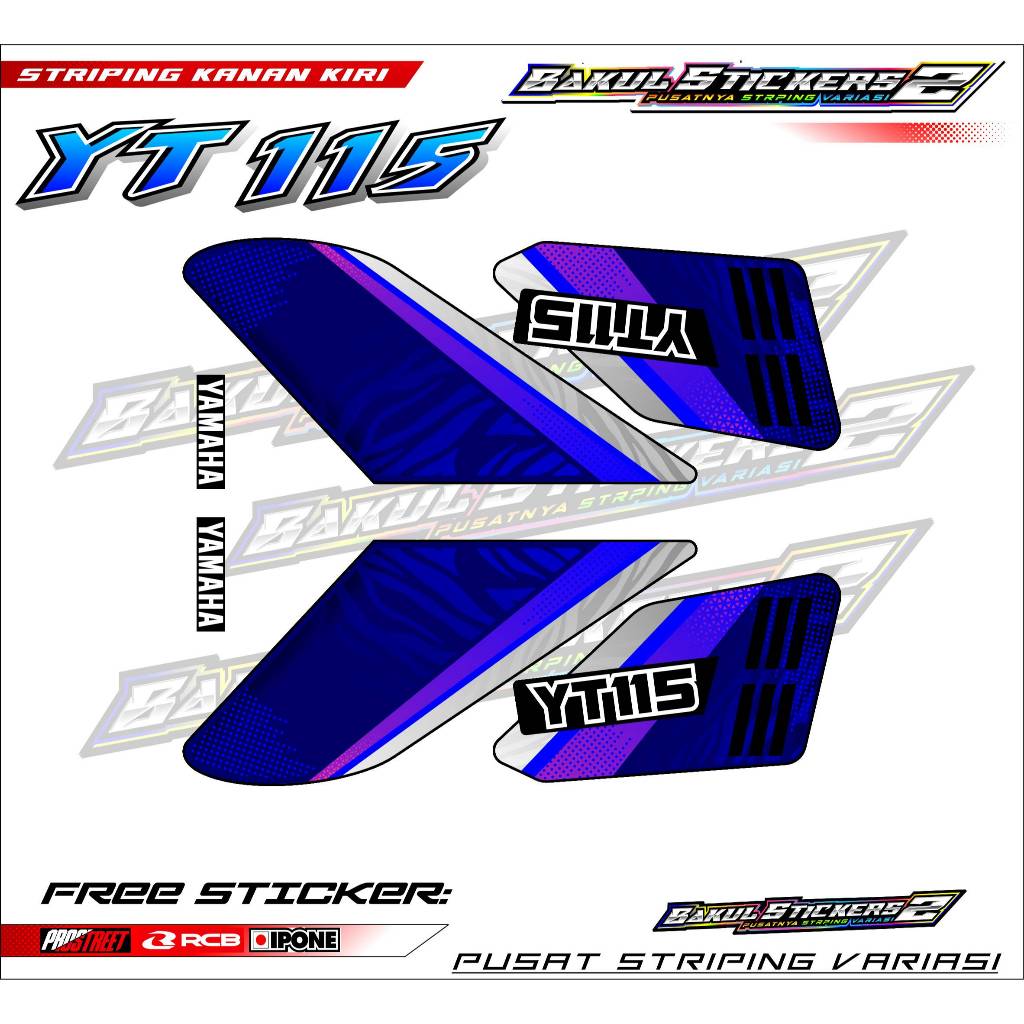STRIPING VARIASI YAMAHA YT 115 / STICKER LIST VARIASI MOTOR YAMAHA YT 115