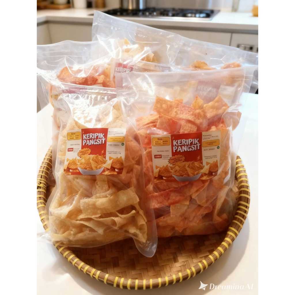 Camilan Keripik Pangsit Goreng - Rasa Balado 250gr