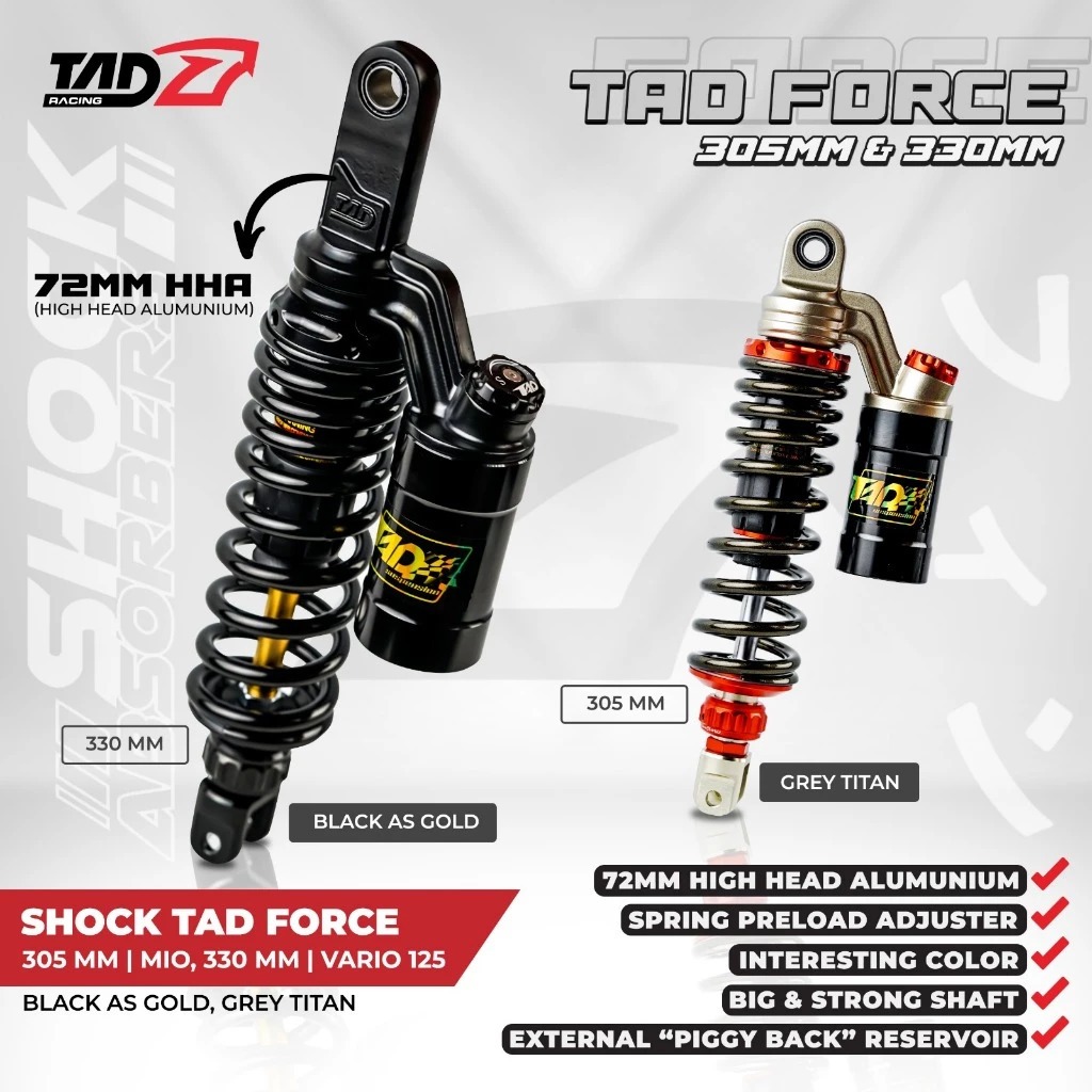 SHOCK TAD FORCE FOR MIO 305 MM Tracktion / TAD Racing