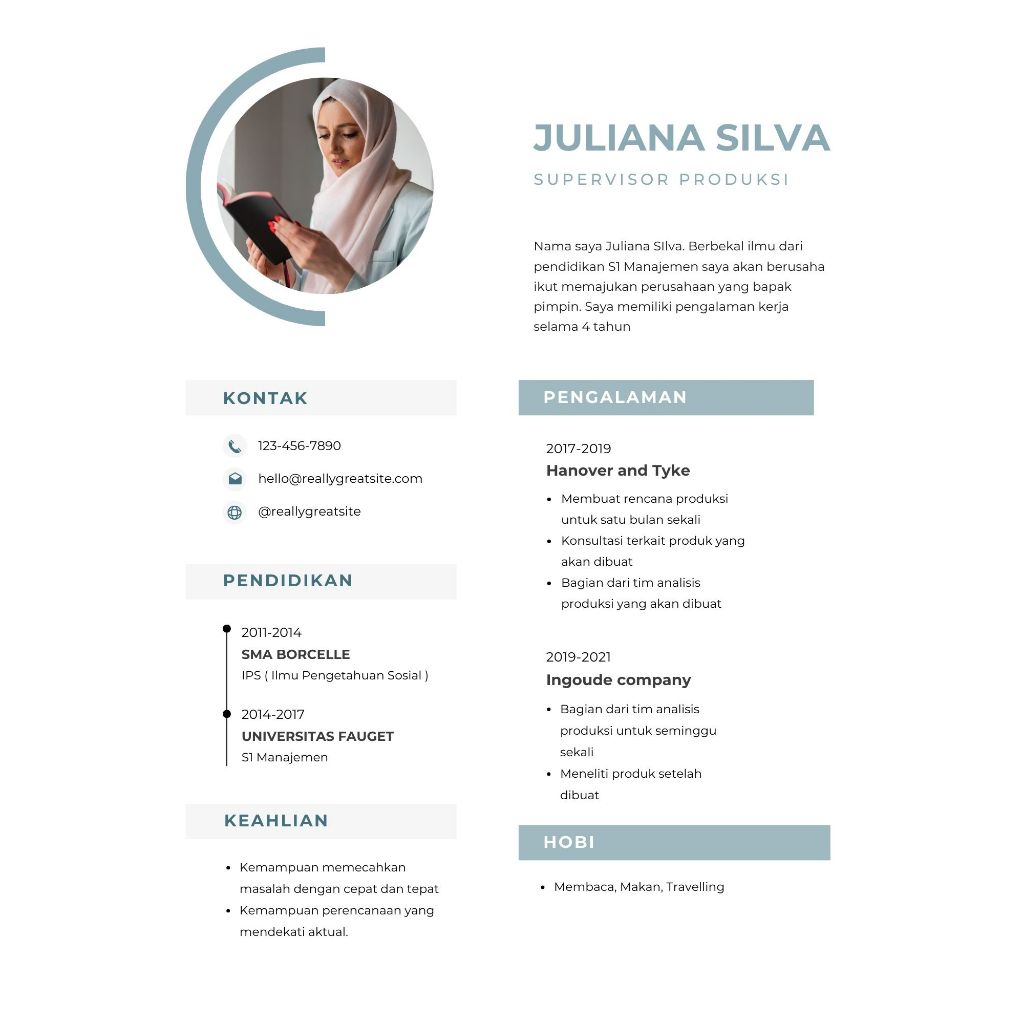 Jasa CV Siap Pakai – Format PDF/Word, Desain Minimalis