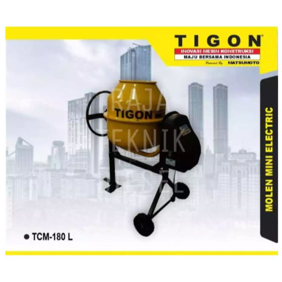 MESIN ADUK SEMEN MOLEN BETON TIGON TCM-180 E ORIGINAL