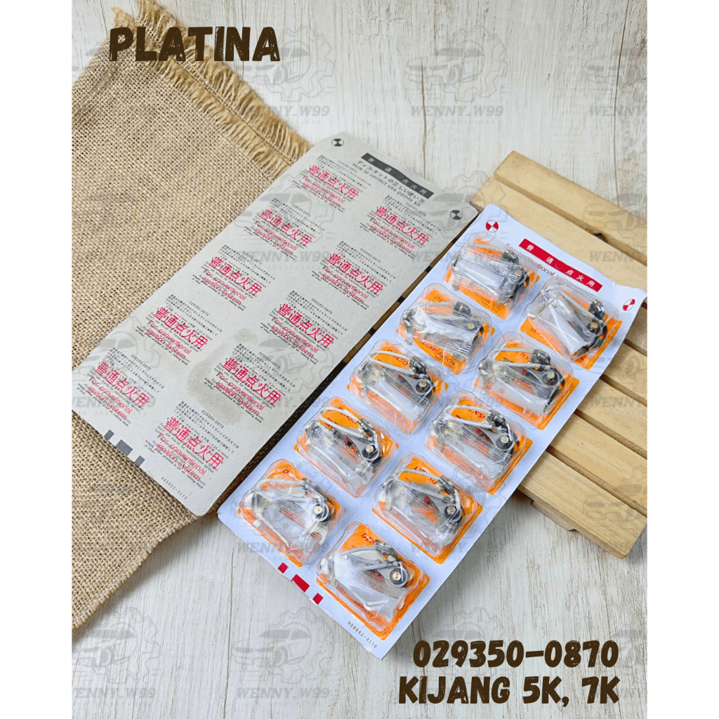 PLATINA DENSO (CONTACT BREAKER POINT) - KIJANG (5,7K), CARRY ST100, ZEBRA (1.0/1.3) - 0870 / 029350-