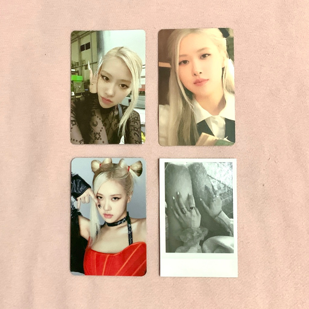 [OFFICIAL] ROSE BLACKPINK PHOTOCARD BORN PINK ALBUM BOX SET GRAY BLACK PINK VER VERSION DIGIPACK VER