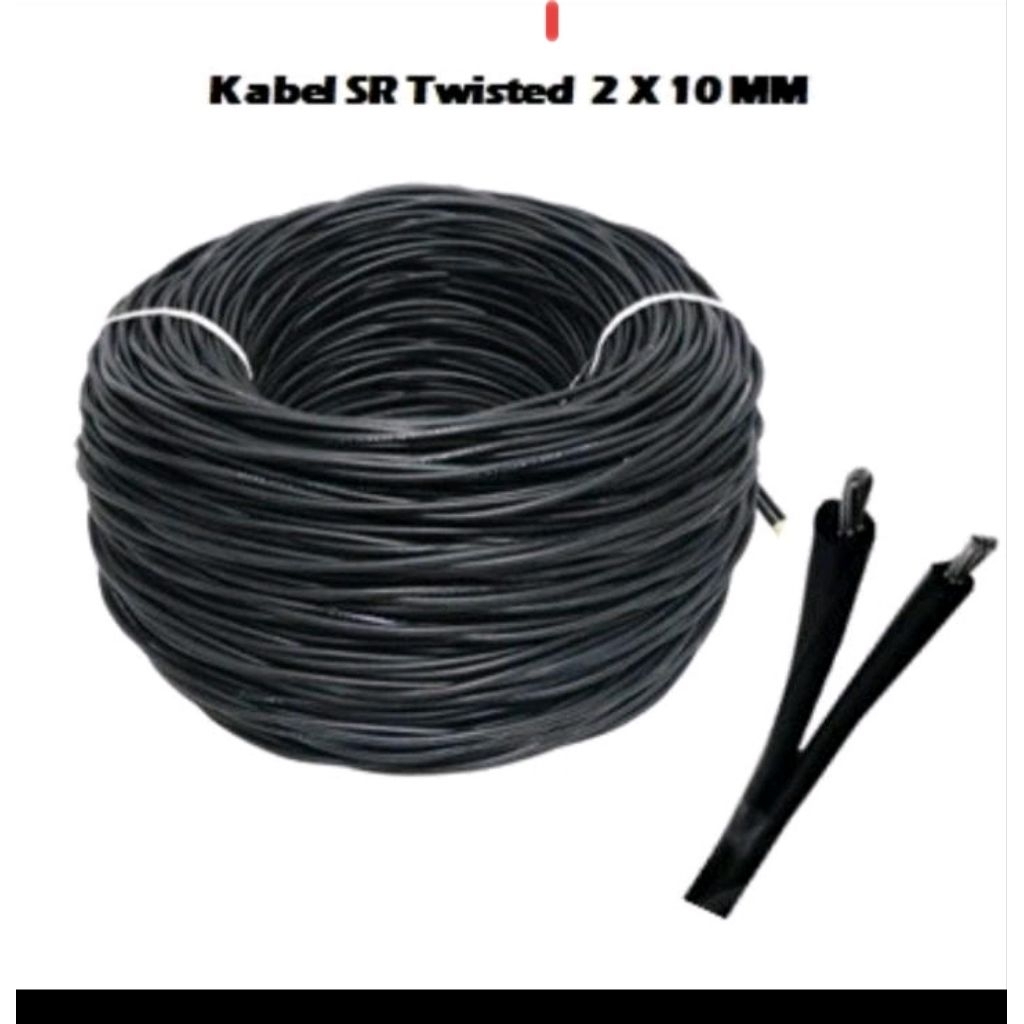 harga 1 meter kabel sr kabel twiss kabel pln hitam 2x10 AQ
