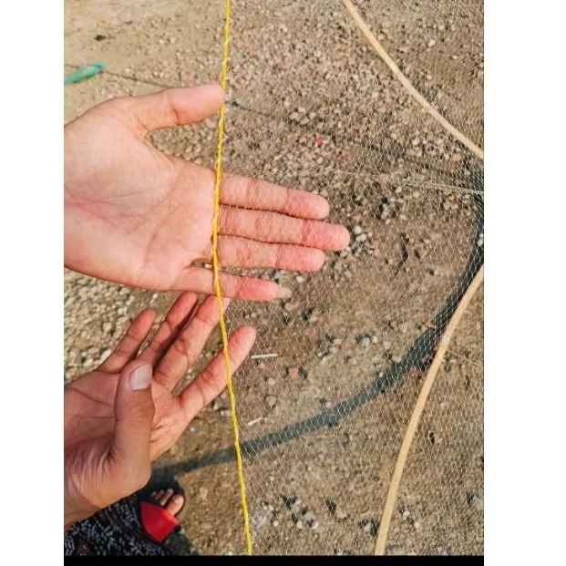 jaring wader anco 3x3 meter lubang 1/2 in