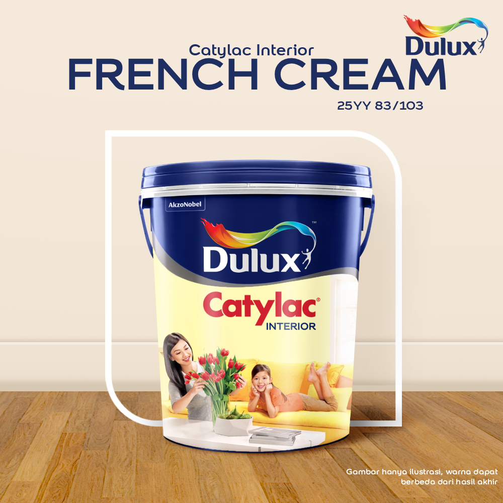 CAT TEMBOK FRENCH CREAM DULUX CATYLAC INTERIOR -25KG 25YY 83/103 CAT TEMBOK DULUX CATYLAC