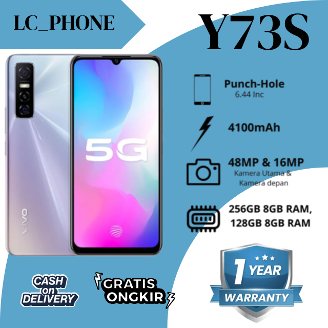 Vivo Y73s Android Smartphone 8GB 256GB 5G MURAH