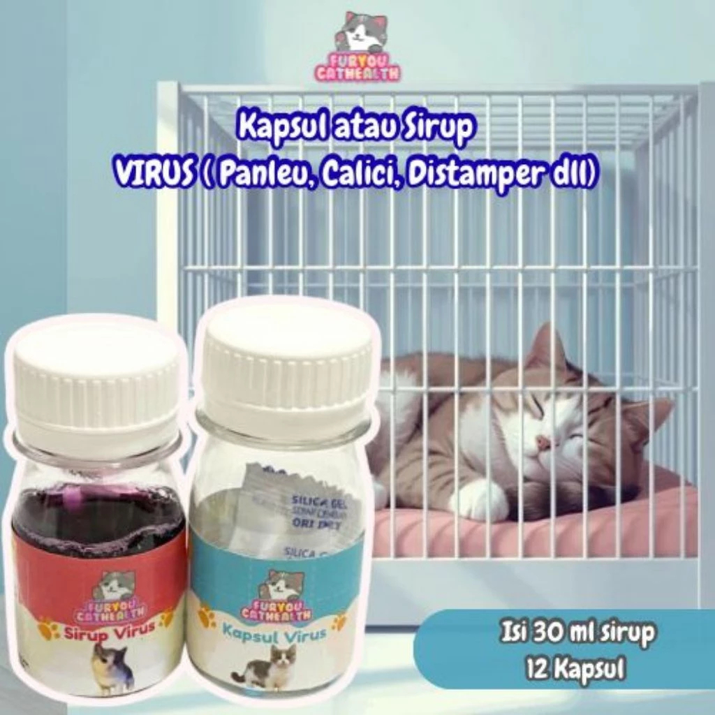 Sirup Virus, pengobatan virus calici, panleu, dll
