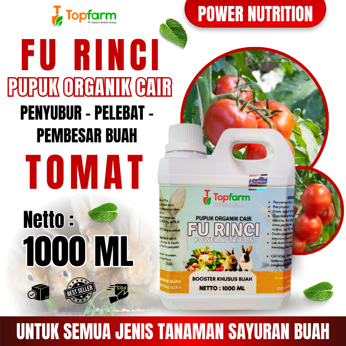 Pupuk Pelebat Buah Tomat / Pupuk Buah Tomat / Pupuk Tomat Terbaik / Pupuk TopFarm / Pupuk Tomat Cepa