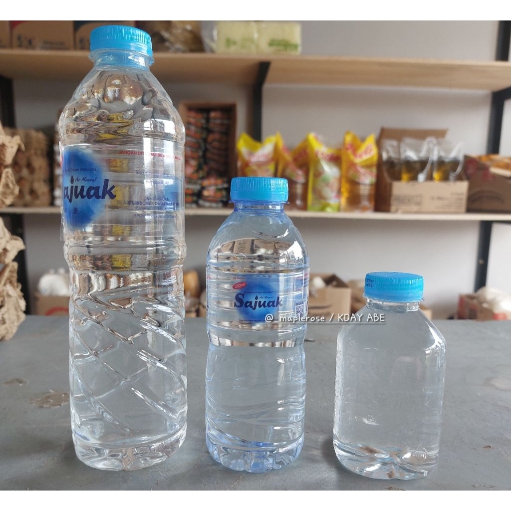 SAJUAK Air Mineral Cup Gelas Botol Mini 220ml, 330ml, 600ml, 1500ml dus