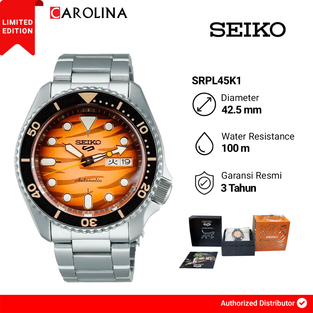 Jam Tangan Pria Seiko 5 Sports SRPL45K1 Indonesian Exclusive Model Limited Edition of 1000pcs Inspir