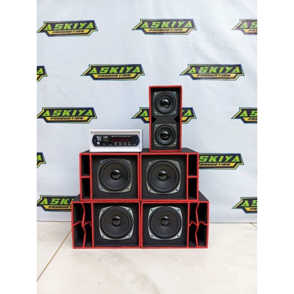 sound sistem miniatur 4 subwoofer speaker 3inch amplifier bluetooth digital