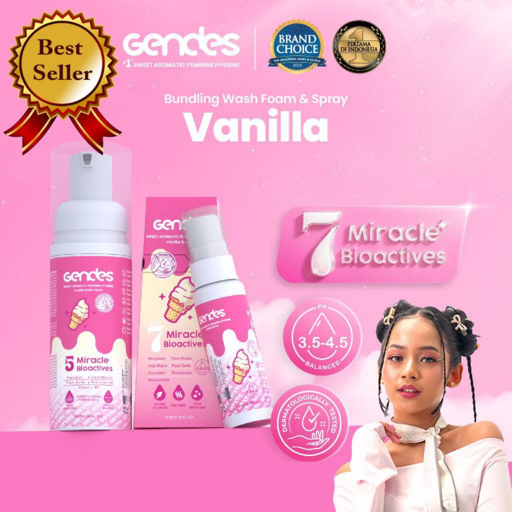 Bundling Gendes Sweet Aromatic Feminine Hygiene Wash Foam & Sweet Aromatic Feminine Hygiene Spray - 