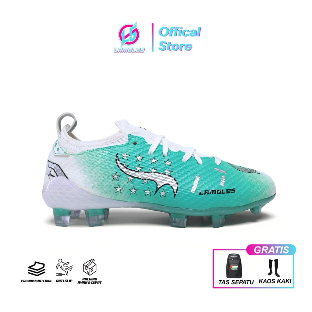 Lamgles - Sepatu Bola Junior Lamgles Star FG Semi Boot Exelon Sol Bening Terbaru