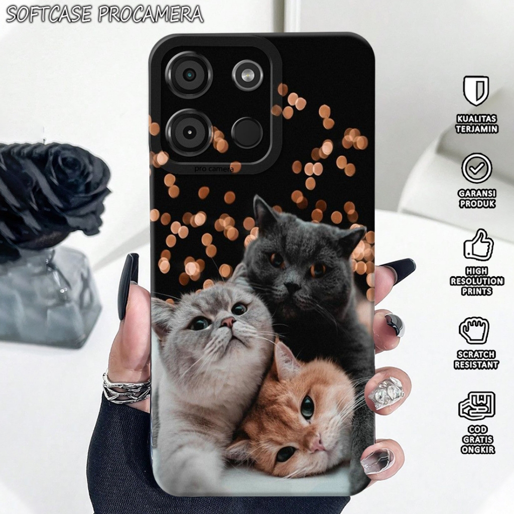 [ TS44  ] Case Hp for ITEL A60 / A60S Fashion Casing Softcase Terbaru 2026 - Macaron Protect Camera 