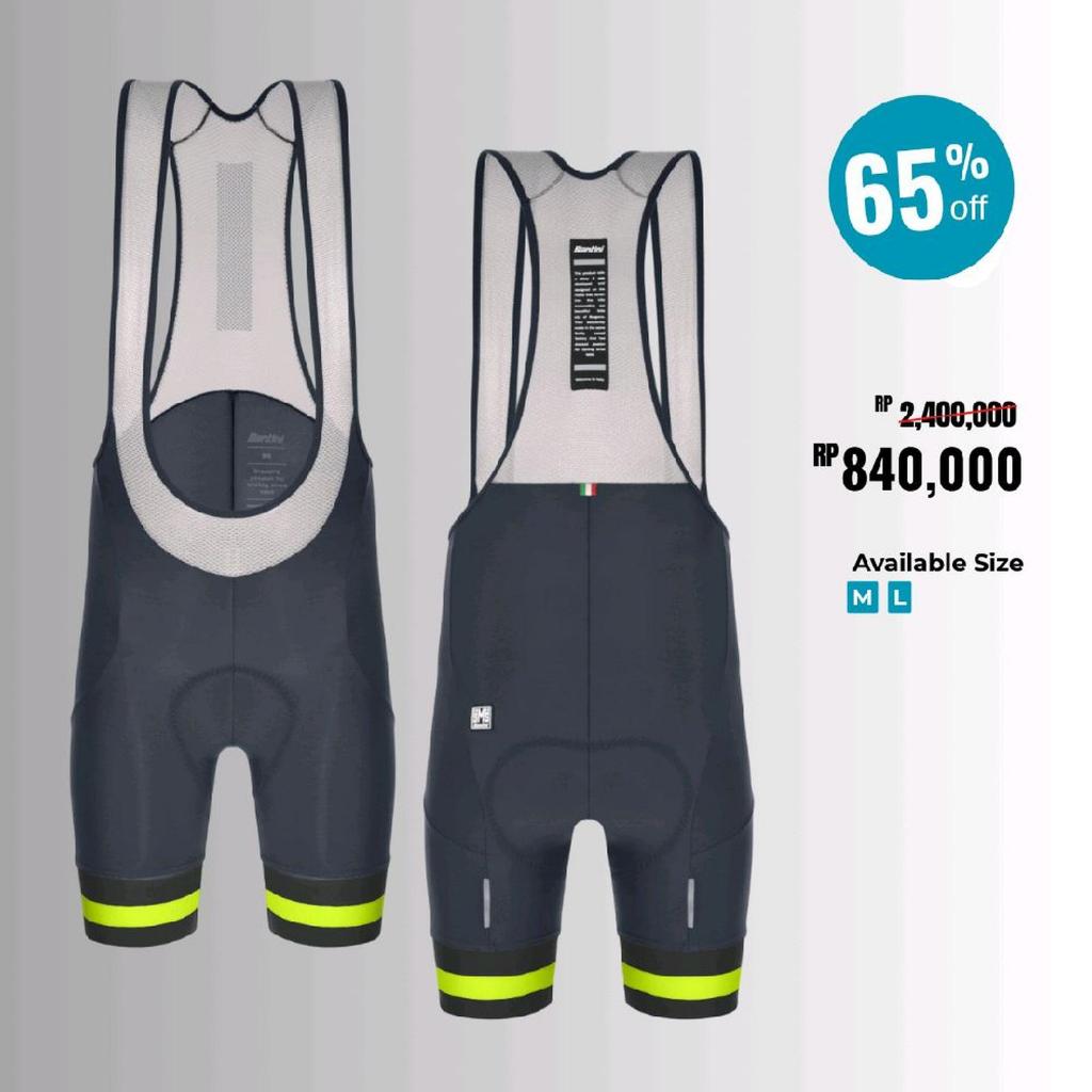 Bib Shorts SANTINI 22S TONO KINETIC Gil Evo Padding For Woman Gray