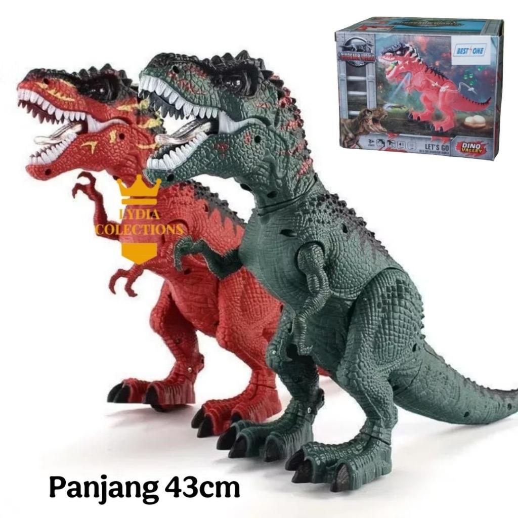 Mainan Robot T rex Dinosaurus Tirex Bertelur Bisa Jalan Ada Suara Lampu
