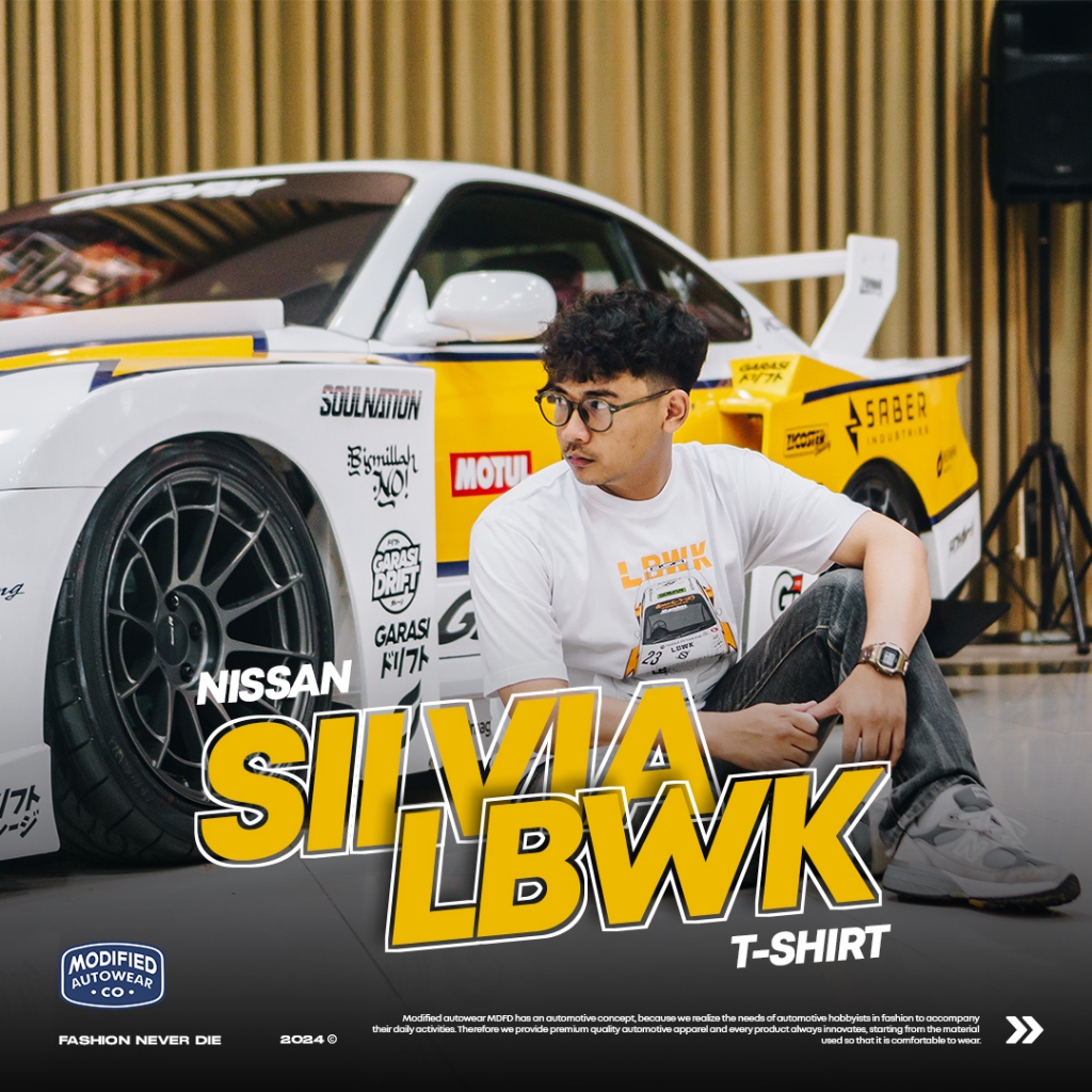 kaos jdm silvia LBWK modified autowear kaos hotwheels baju distro premium nissan silvia S15 lbwk