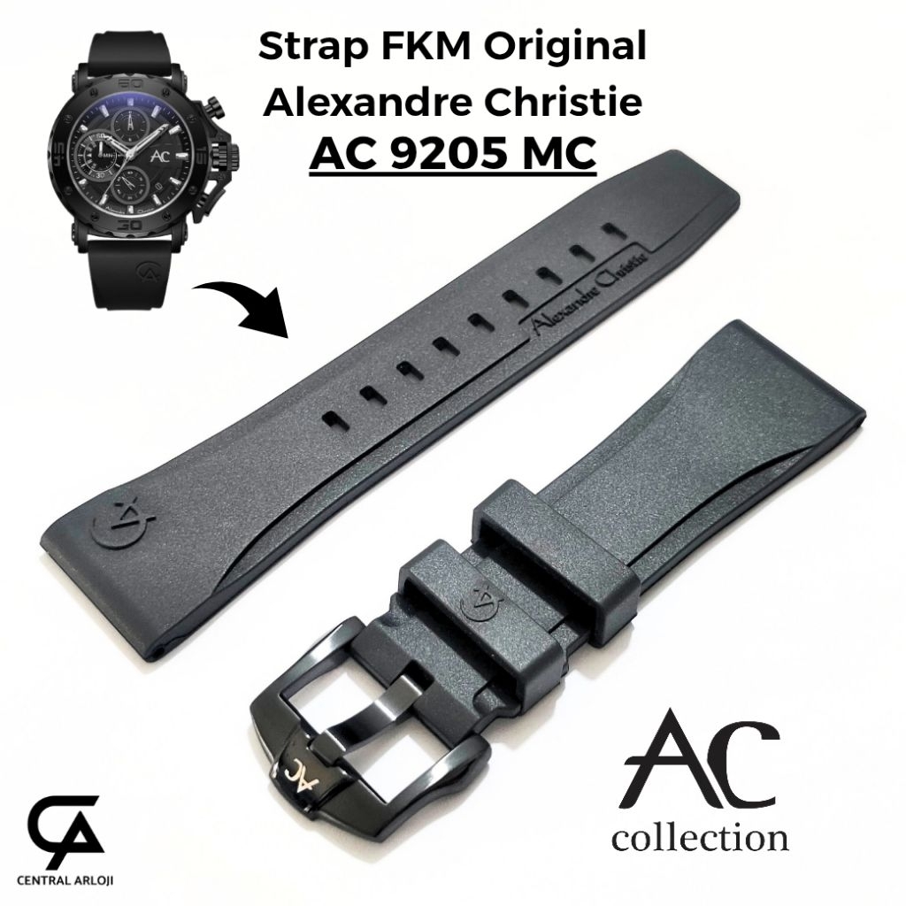 Strap FKM Rubber Alexandre Christie Collection AC 9205 MC Original