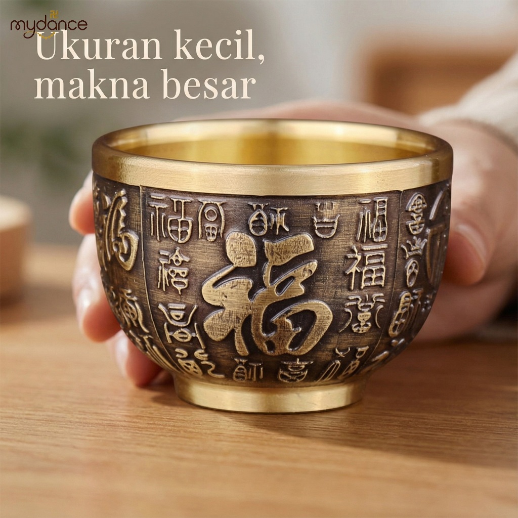 Gold Feng Shui Bowl Attracts Wealth Home Decor