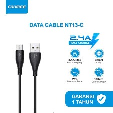 FOOMEE Kabel Charger NT13-M / NT13-C / NT13-L 2.4A Fast Charging 100CM (ECER)