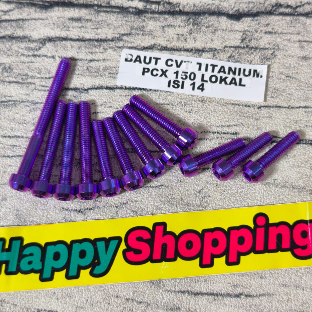 Baut cvt titanium pcx 150cc / adv 150 baut titanium cvt motor pcx 150 lokal baut cvt adv 150cc  isi 
