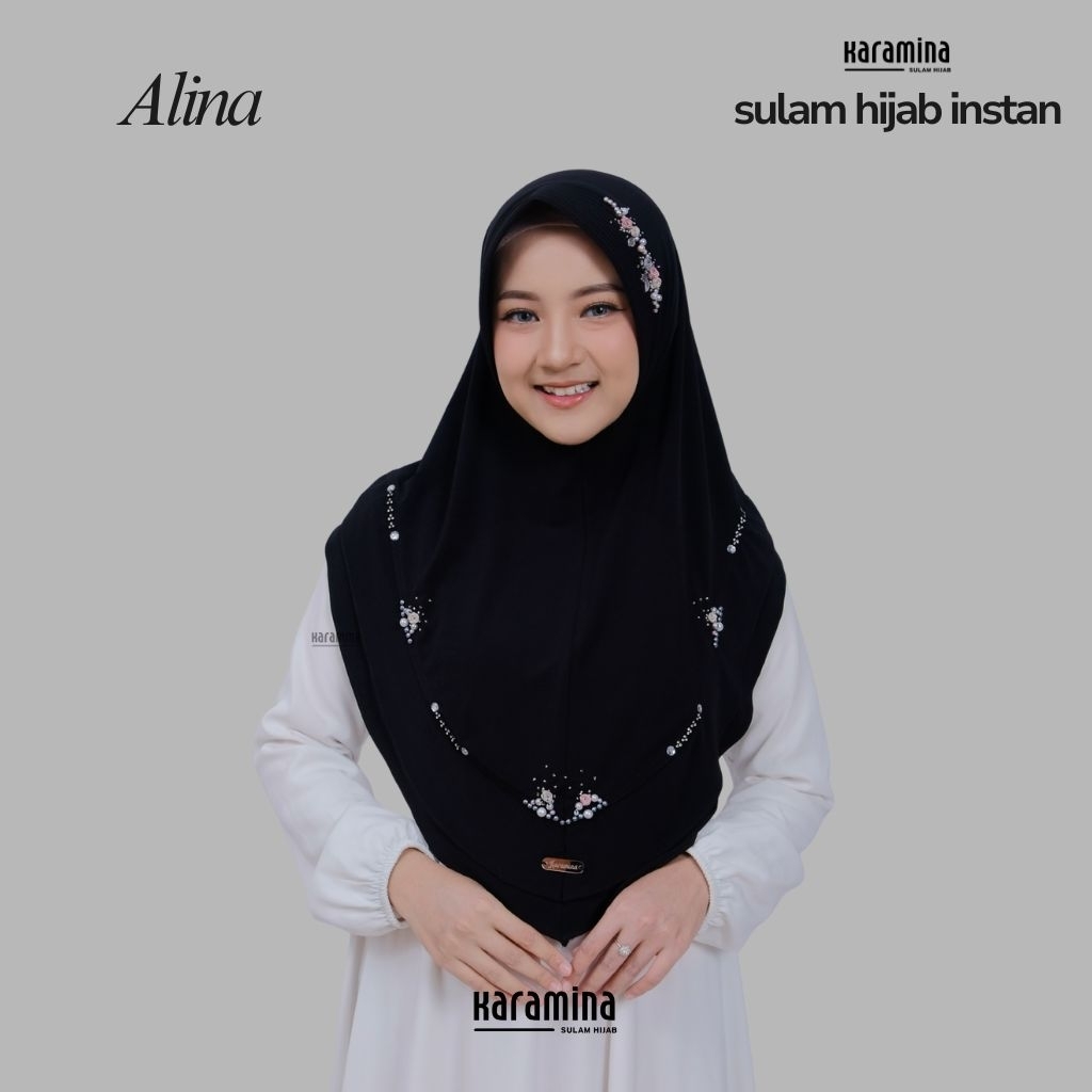 Jilbab Sulam Alina Instan by Karamina Sulam Hijab