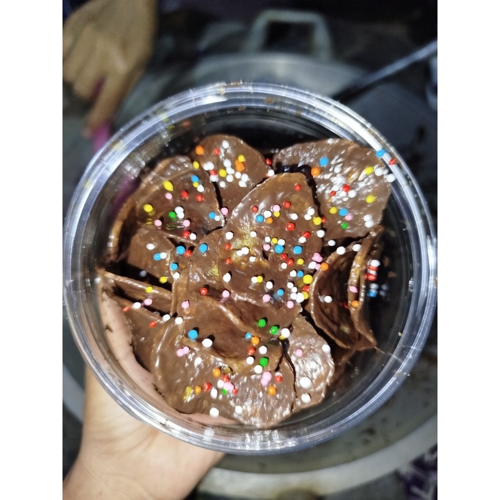 KERIPIK PISANG COKLAT LUMER (toples)