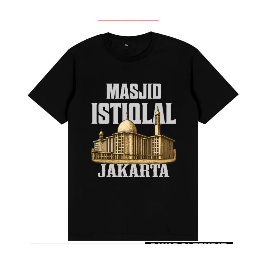 KAOS MASJID ISTIQLAL CORAK TULISAN ABU