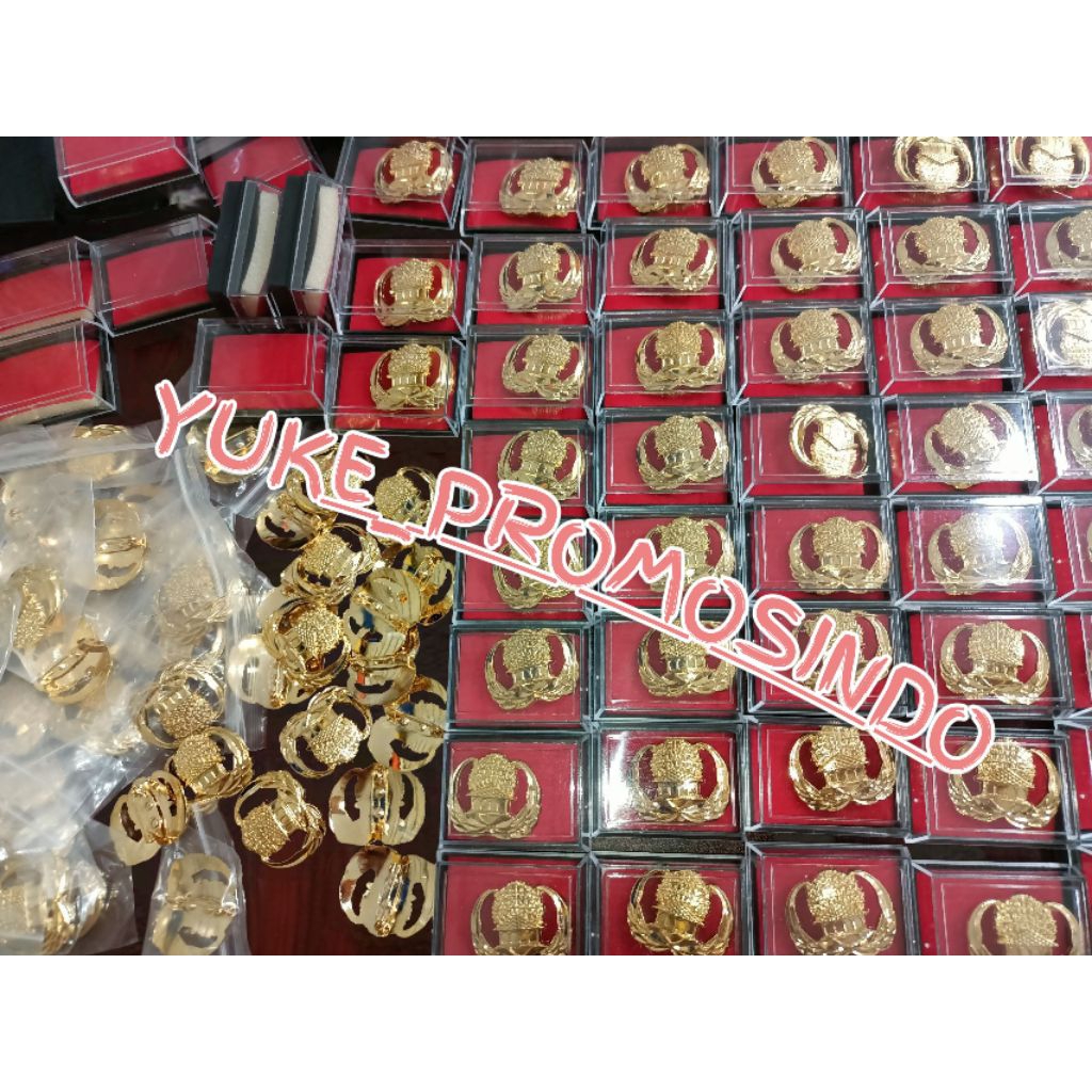 Pin Korpri Kuningan  / Pin Dada Magnet / Pin Dada Peniti