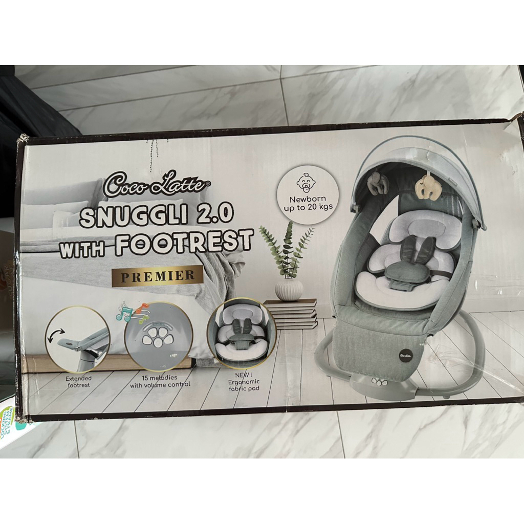 Kevan - PRELOVED Bouncer CocoLatte 2.0 with Extra Foot rest / Ayunan Elektrik Bayi LENGKAP