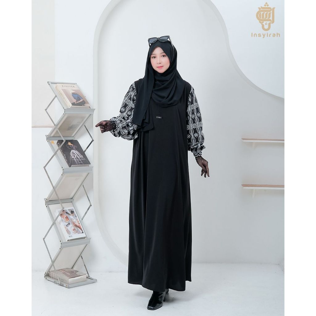 Insyirah - Abaya Hitam Dubai Turki Premium Mewah Elegan