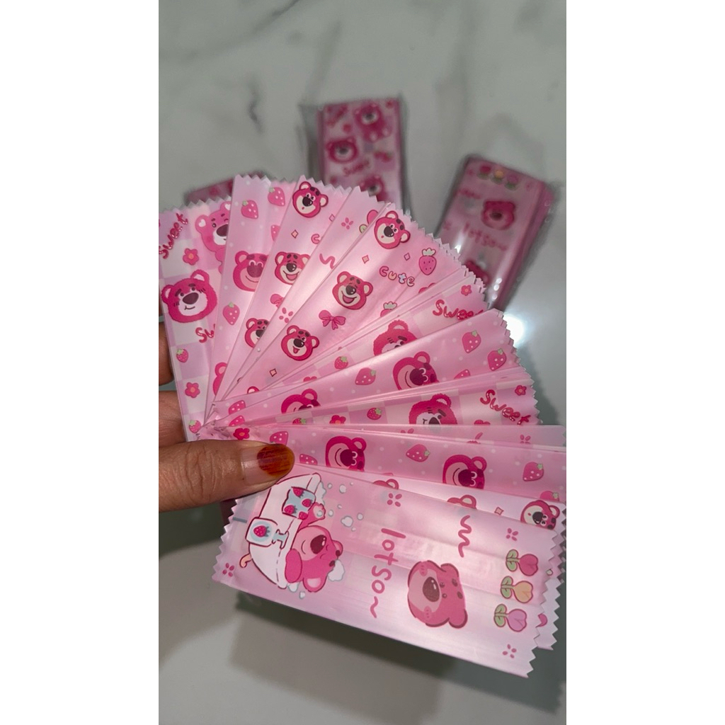 Plastik Nougat Permen Lucu 4x9cm Plastik Sealer Permen Plastik Kue Kering Plastik Makanan Plastik Ke