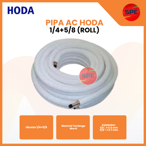 PIPA AC HODA UKURAN 1/4+5/8 (PER ROLL)